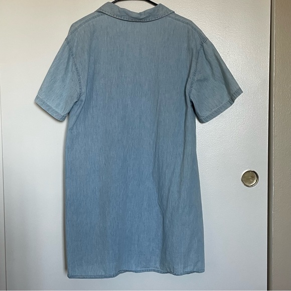 asos light chambray a-line collared dress - Picture 2 of 5